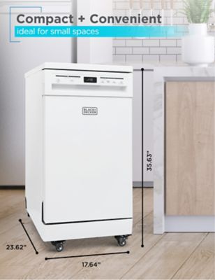 Image showing 5 th Black & Decker 18 in. Wide Portable Dishwasher, 8 Place Settings