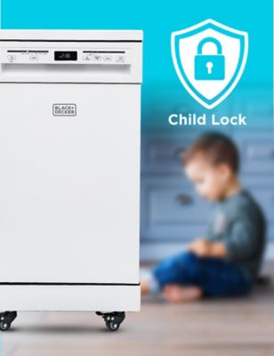 Image showing 6 th Black & Decker 18 in. Wide Portable Dishwasher, 8 Place Settings