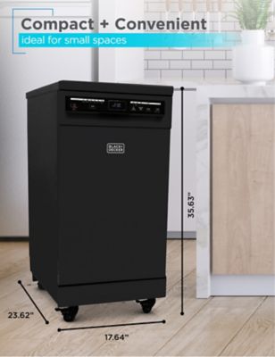 Image showing 6 th Black & Decker 18 in. Wide Portable Dishwasher, 8 Place Settings