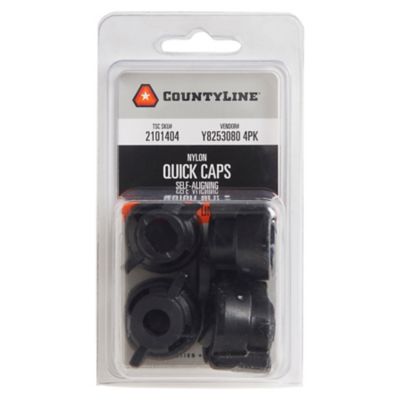 Image showing  10 mm Standard Winged Bayonet Caps and EPDM Gaskets, 4-Pack