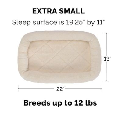 Image showing 2 th FurHaven Faux Lambswool Bolster Crate Pet Bed for Dogs and Cats