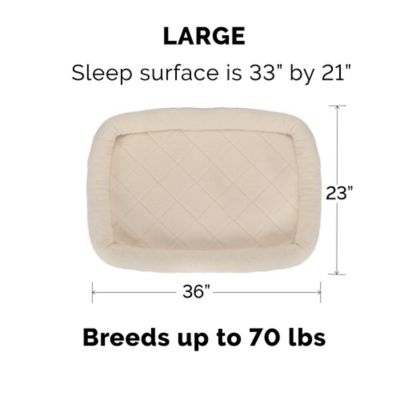 Image showing 2 th FurHaven Faux Lambswool Bolster Crate Pet Bed for Dogs and Cats
