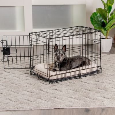 Image showing  Faux Lambswool Bolster Crate Pet Bed for Dogs and Cats