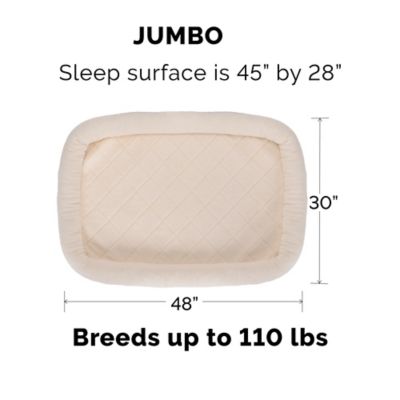 Image showing  Faux Lambswool Bolster Crate Pet Bed for Dogs and Cats