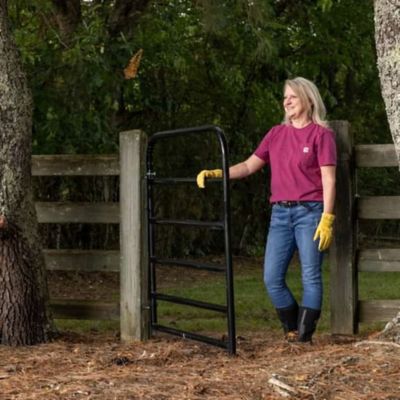 Image showing  4 ft. 6-Bar Heritage Round Corner Utility Gate, Black