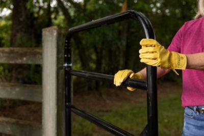 Image showing  4 ft. 6-Bar Heritage Round Corner Utility Gate, Black