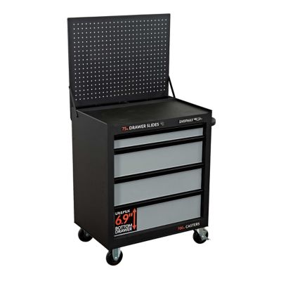 Image showing  27 in. 4-Drawer Workbench with Pegboard