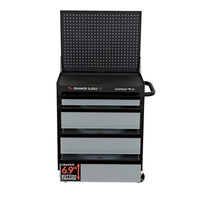 Image showing  27 in. 4-Drawer Workbench with Pegboard