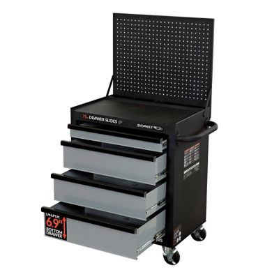 Image showing  27 in. 4-Drawer Workbench with Pegboard