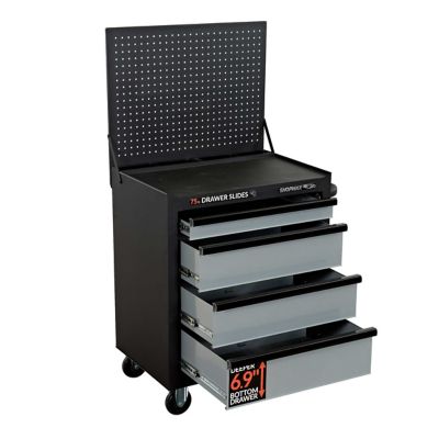Image showing  27 in. 4-Drawer Workbench with Pegboard