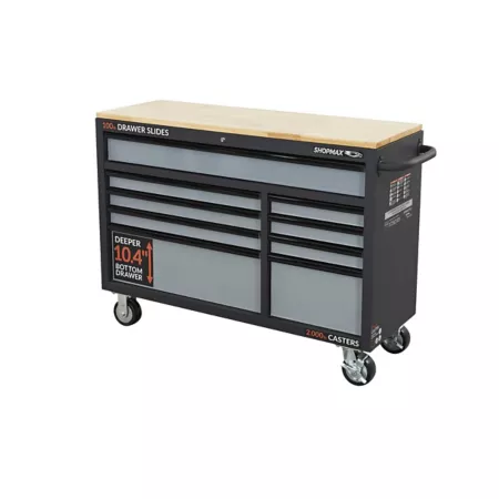 SHOPMAX 18" x 38" x 52" 9-Drawer Workbench Work Benches