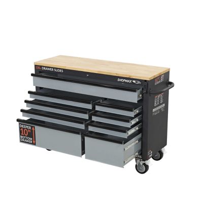 Image showing  52 in. Workbench W 9-Drawer, Adjustable Height