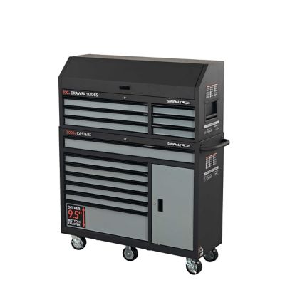 SHOPMAX 52 in. 13-Drawer + 1 Door Tool Chest & Rolling Cabinet Combo