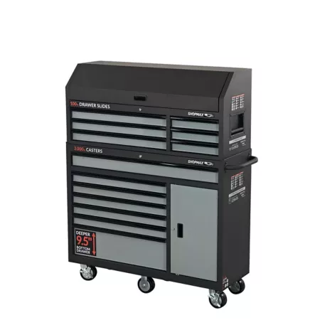 SHOPMAX 52 in Combo tool chest and rolling cabinet with 13 drawers + 1 door Tool Chest Combos