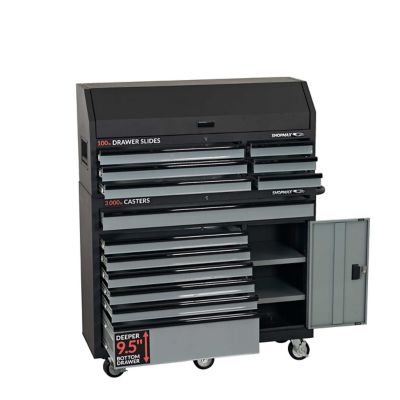 Image showing  52 in. 13-Drawer + 1 Door Tool Chest & Rolling Cabinet Combo
