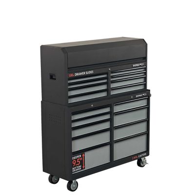 SHOPMAX 52 in. 17-Drawer Tool Chest and Rolling Cabinet Combo