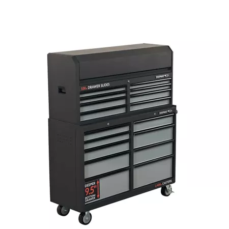 SHOPMAX 52" 17-Drawer Tool Chest and Rolling Cabinet Combo Tool Chest Combos