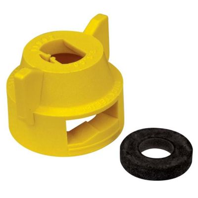 Fimco Nylon Nozzle Quick Caps with Gaskets, Yellow, 2-Pack