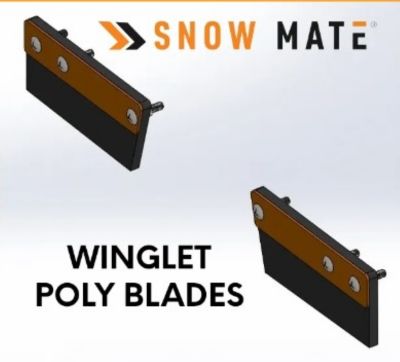 Dawson MFG Snow Mate 36 in.+ Winglet Poly Blades, SM-36-WPB