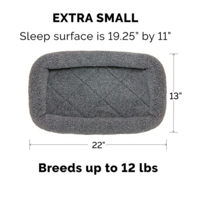 Image showing  Faux Lambswool Bolster Crate Pet Bed for Dogs and Cats