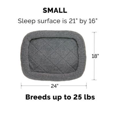 Image showing  Faux Lambswool Bolster Crate Pet Bed for Dogs and Cats
