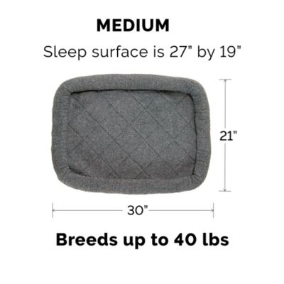 Image showing  Faux Lambswool Bolster Crate Pet Bed for Dogs and Cats