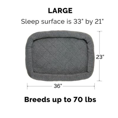 Image showing 2 th FurHaven Faux Lambswool Bolster Crate Pet Bed for Dogs and Cats