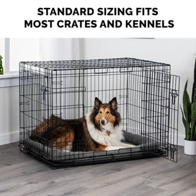 Image showing 5 th FurHaven Faux Lambswool Bolster Crate Pet Bed for Dogs and Cats