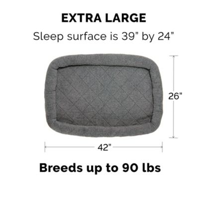Image showing  Faux Lambswool Bolster Crate Pet Bed for Dogs and Cats