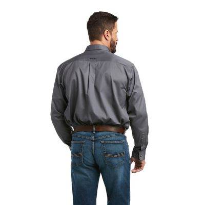 Image showing  Men's Casual Series Team Logo Twill Classic Fit Western Long-Sleeve Button-Down Shirt