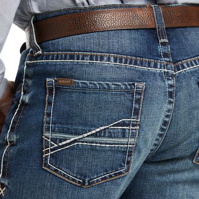 Image showing 4 th Ariat Men's Relaxed Fit Low-Rise M4 Preston Bootcut Jeans