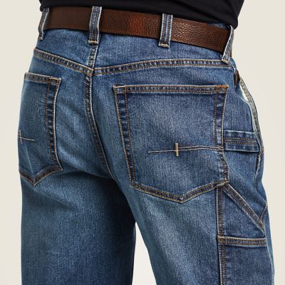 Image showing 3 th Ariat Men's Stretch Fit Low-Rise Rebar M4 DuraStretch Workhorse Bootcut Jeans