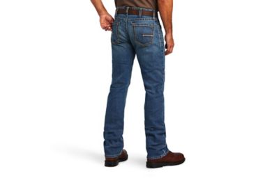 Image showing 1 th Ariat Men's Slim Fit Low-Rise Rebar M7 DuraStretch Edge Straight Leg Work Jeans