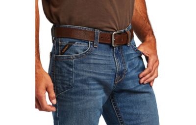 Image showing 2 th Ariat Men's Slim Fit Low-Rise Rebar M7 DuraStretch Edge Straight Leg Work Jeans
