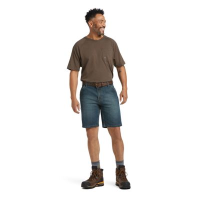 Image showing  Men's 10 in. Rebar DuraStretch Denim Utility Work Shorts