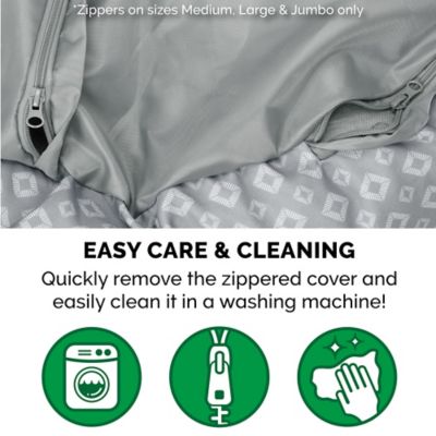 Image showing  Plush Calming Donut Pet Bed, Diamond Print