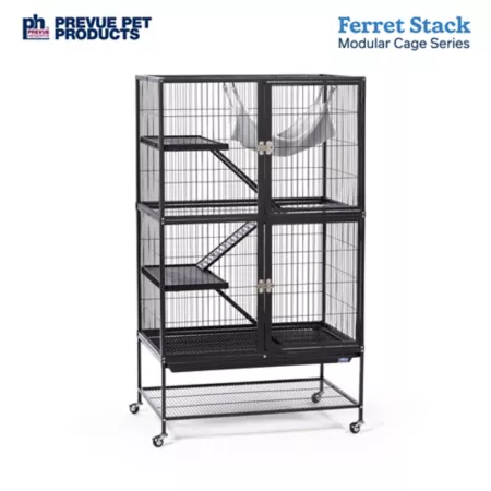 Prevue Pet Products 2-Tier Stackable Ferret Cage 54-in x 20-in Small Pet Cages