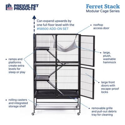 Image showing  2-Story Stacking Ferret Cage, 54 in. x 20 in.