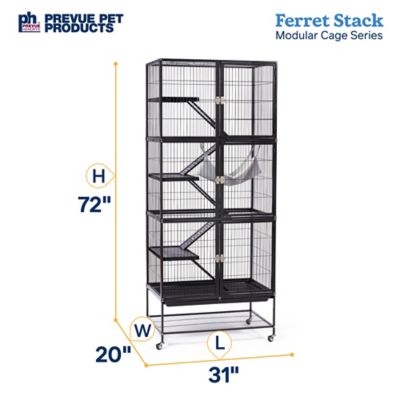 Image showing 7 th Prevue Pet Products Stacking Ferret Cage, 72 in. x 20 in.