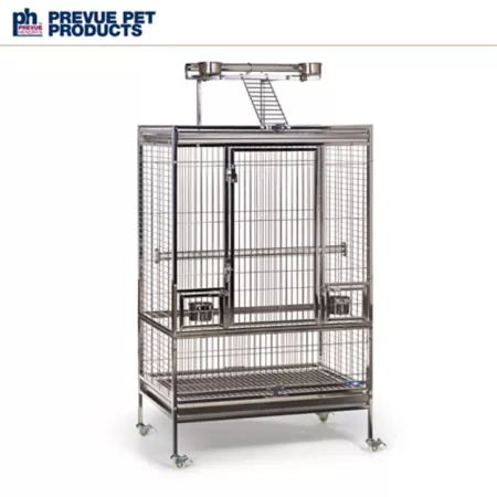 Prevue Pet Products Large Stainless Steel Bird Cage with Play Tray Pet Bird Cages