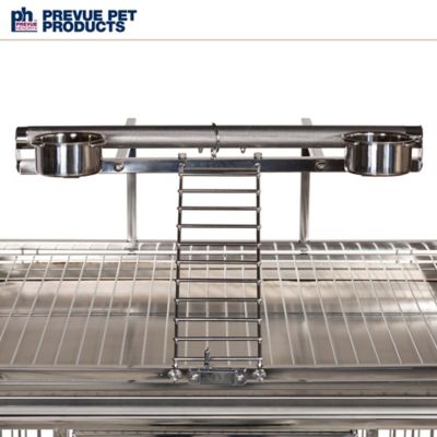 Image showing  Large Play-Top Stainless Steel Bird Cage