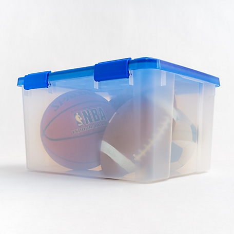 IRIS USA 16 qt. WEATHERPRO Plastic Storage Bin with Durable Lid