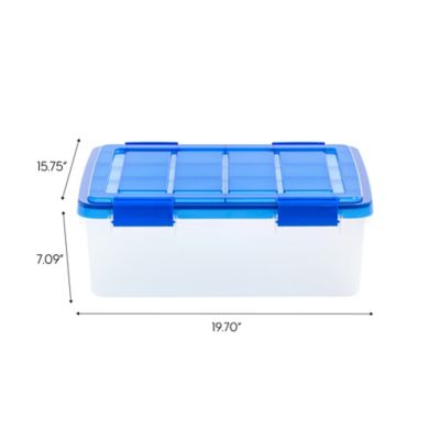 Image showing  26.5 qt. WEATHERPRO Plastic Storage Bins with Durable Lid, Seal and Latching Buckles, 4 pc.