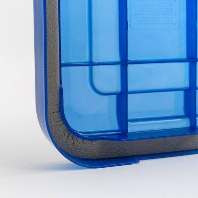 Image showing 7 th IRIS USA 6.5 Quart WEATHERPRO Plastic Storage Bin with Durable Lid, Seal, and Latching Buckles - 5 Pack