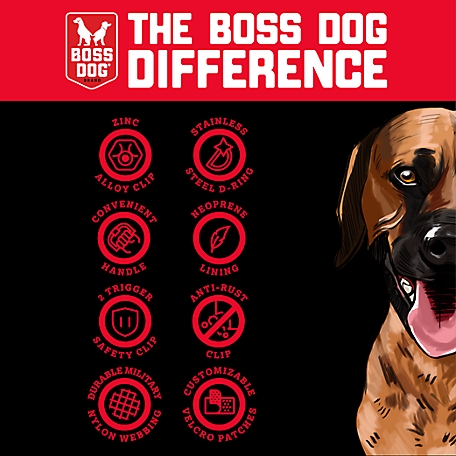 Boss Nation Tactical Gear Velcro Patches for Dog Collars