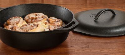 Image showing  Seasoned Covered Deep Skillet, 12 in./5 qt.
