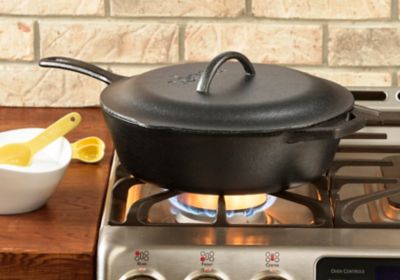 Image showing  Seasoned Covered Deep Skillet, 12 in./5 qt.