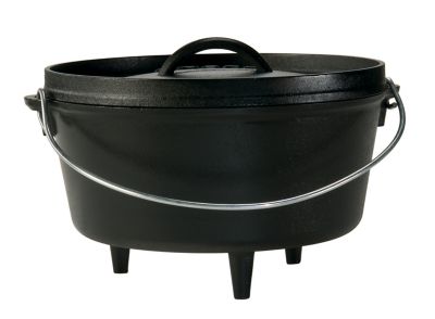 Lodge Cast Iron Seasoned Deep Camp Dutch Oven, L10DCO3