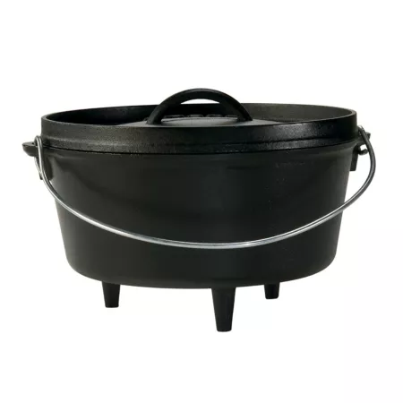 Lodge Cast Iron Seasoned Deep Camp Dutch Oven Open Fire Cookware