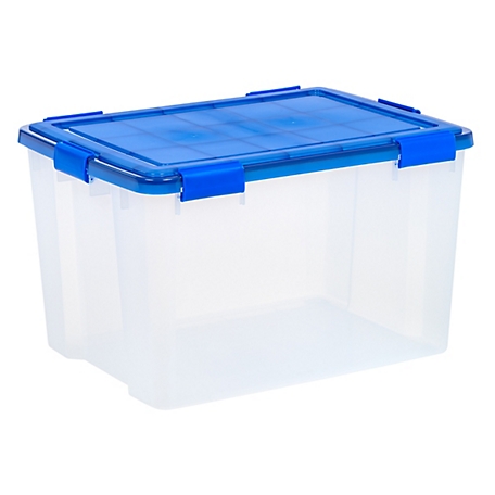 IRIS USA 74 Quart WEATHERPRO Plastic Storage Bin with Durable Lid, Seal,  and Latching Buckles - 3 Pack at Tractor Supply Co.